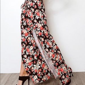 Milly Penzance floral wrap trouser pants